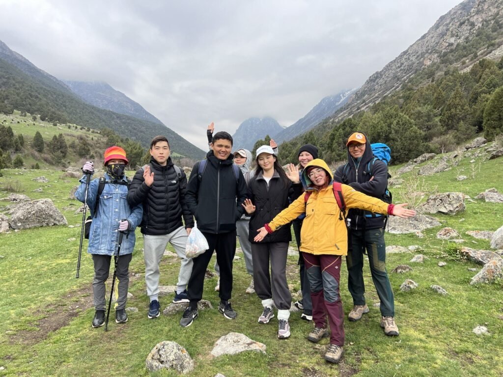 Hike in Alamedin gorge in Kyrgyzstan