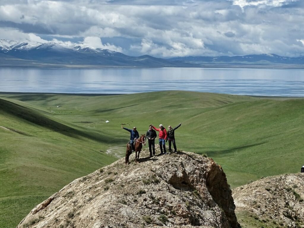 Horse riding at Song-Kul lake Kyrgyzstan